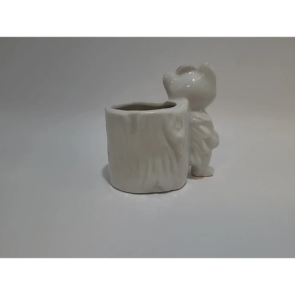 Vintage Japanese Porcelain‎ Toothpick Holder Lucky Cat